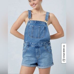 ‼️Pacsun Eco Medium Indigo Denim Short Overalls‼️